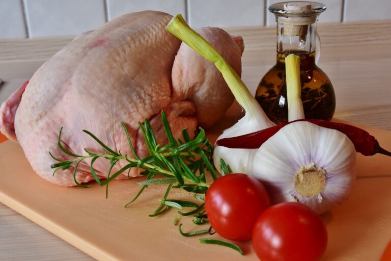 chicken, raw, salted